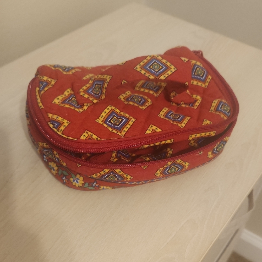 Vera Bradley Red and Yellow Quilted Pouch
